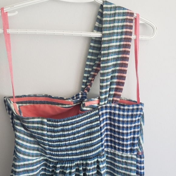 Anthro Maeve Waverly Gingham One Shoulder Dress - Picture 5 of 10